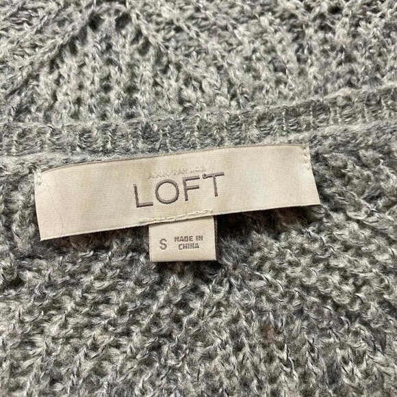 LOFT Sweater Womens Small Brown Loose Knit Pullover Acrylic Mohair Blend - Picture 5 of 6